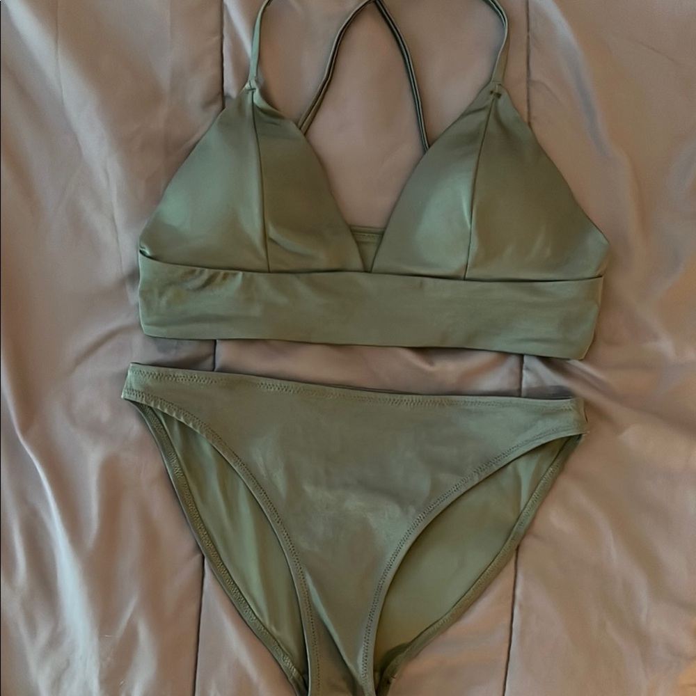 H&M Sage Green Bikini Set